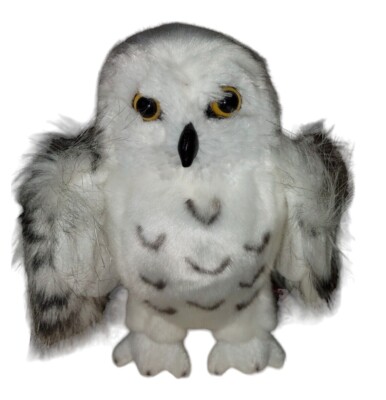 Douglas Legend Snowy White Grey Fluffy Owl Plush Cuddle Toy Stuffed Animal 8''