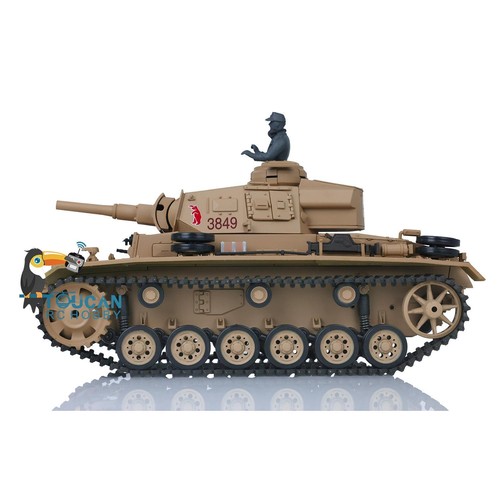 Henglong 1/16 Plastic German Panzer III H 3849 7.0 2.4G BB IR RC Tank Model RTR - Picture 6 of 12