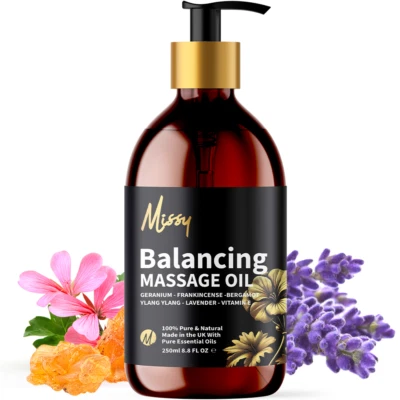 Missy Balancing Massage Oil – 100% Natural Body Oil for Massage Therapy | Non-Gr