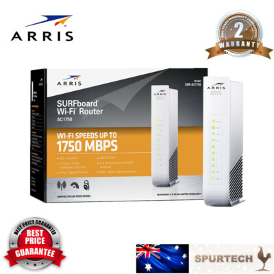 Abrio Router New Arris Surfboard SBR-AC1750 Dual Band Gigabit Wireless Router Smart ...