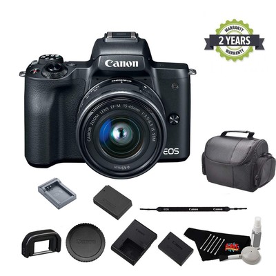 Canon EOS M50 Mirrorless Digital Camera +15-45mm Lens and 4K Video 2680C011 Bund