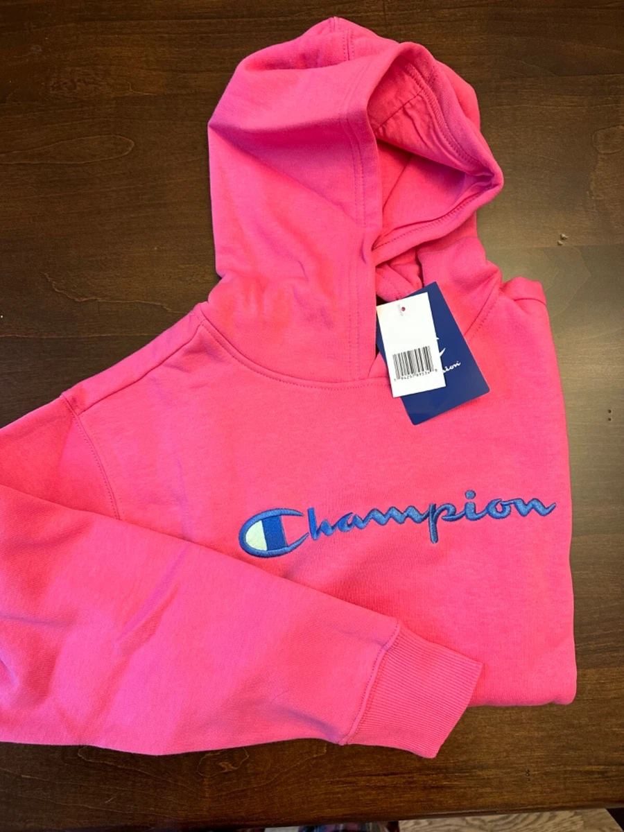 Blue and pink champion sweatshirt discount