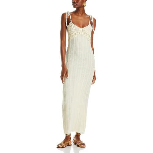 Line & Dot Womens Carra Crochet Maxi Tie Shoulder Bodycon Dress BHFO 3493