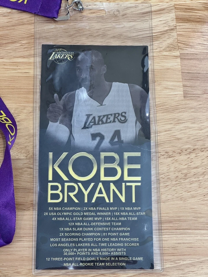Коби Брайант последние игры 04/13/2016 - ремень / билет заглушка держатель / карта ограниченного - Изображение 3 из 3