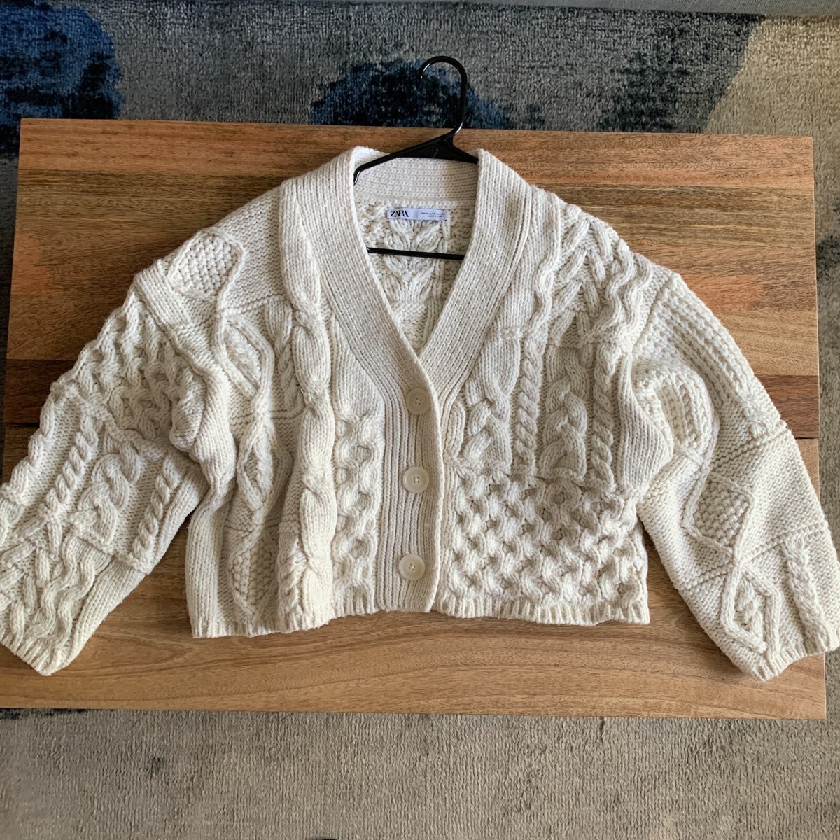 Jacquard Zara Kurze Strickjacke Zara Langer Jacquard Blumen Mantel