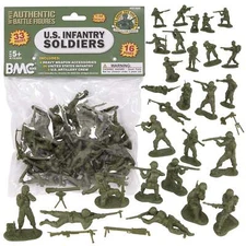 BMC CTS WW2 US Infantry Plastic Army Men Green 1:32 Classic Toy Soldier Figures
