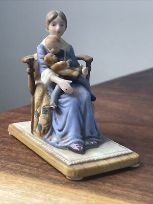 Vtg -1983 Norman Rockwell Figurine ''BEDTIME'' - Nursery Museum Collectible  (L4)