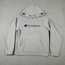 Champion Sweater Boys XL Gray Casual Pullover Hoodie Sweatshirt Kids