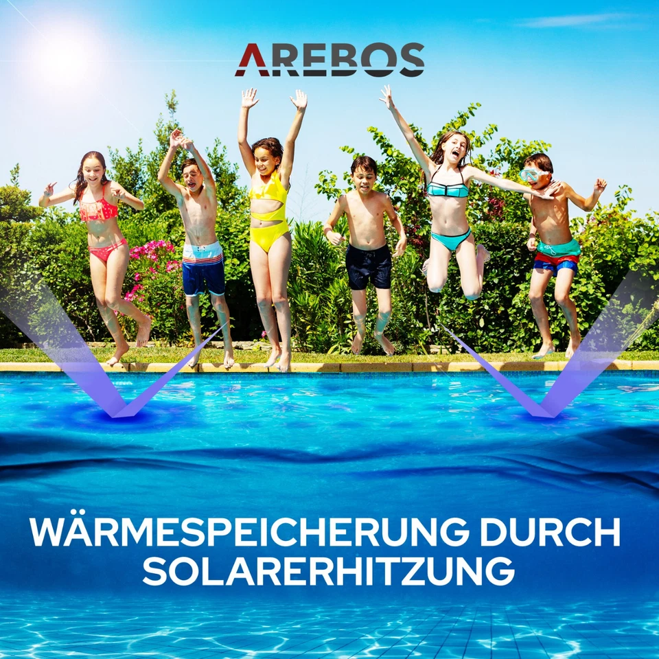 AREBOS Solarfolie | Solarplane | Wärmeplane | Poolheizung | 400 μm | 5m | rund - Bild 3 von 4