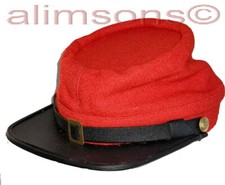 American Civil War All Red Confederate Artillery Kepi Gettysburg - ALL SIZES