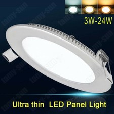 Recessed LED Ceiling Lights Downlights Ultra Slim Round Flat Panel Spot Lights