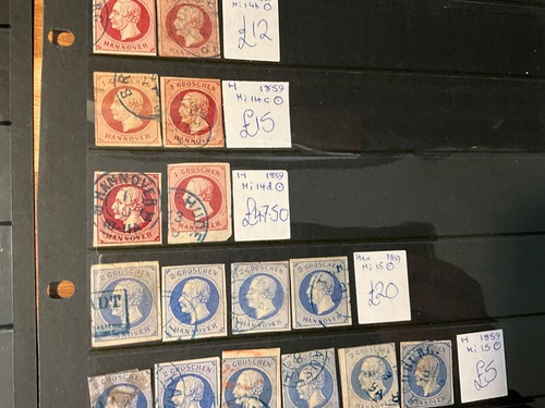 Germany Hannover 1850- 1864 101 stamps mint and used huge value -40 - Picture 9 of 17