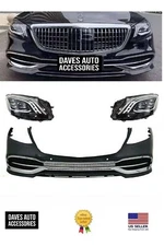 S63 Bumper Maybach 560 Front Conversion kit grille + Headligh S550