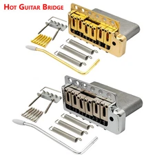 Wilkinson WOV09 Deluxe 52.5mm 6-Screw Tremolo Bridge (2-1/16 inch) Gold Chrome