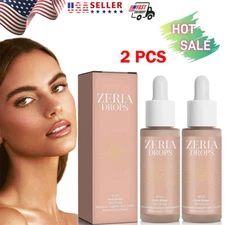 2PCS Zeria Drops Sunless Tanning Drops Natural Boost Melanin Enhancing Skin Tone