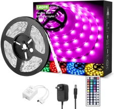 RGB LED Strip Lights, Christmas Decor, 16.4Ft Flexible LED Light Strip, 5050 SMD