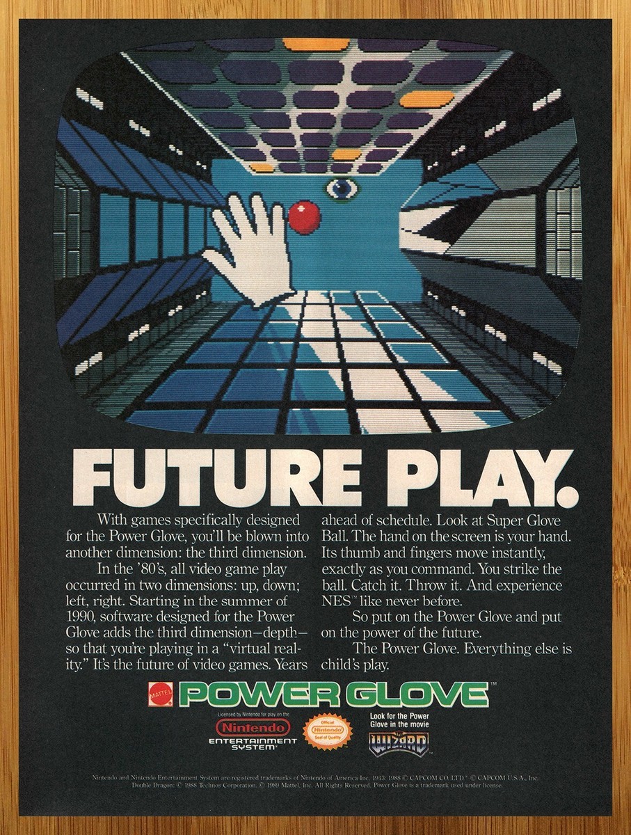 1989 Power Glove Nintendo NES Vintage Print Ad/Poster The Wizard