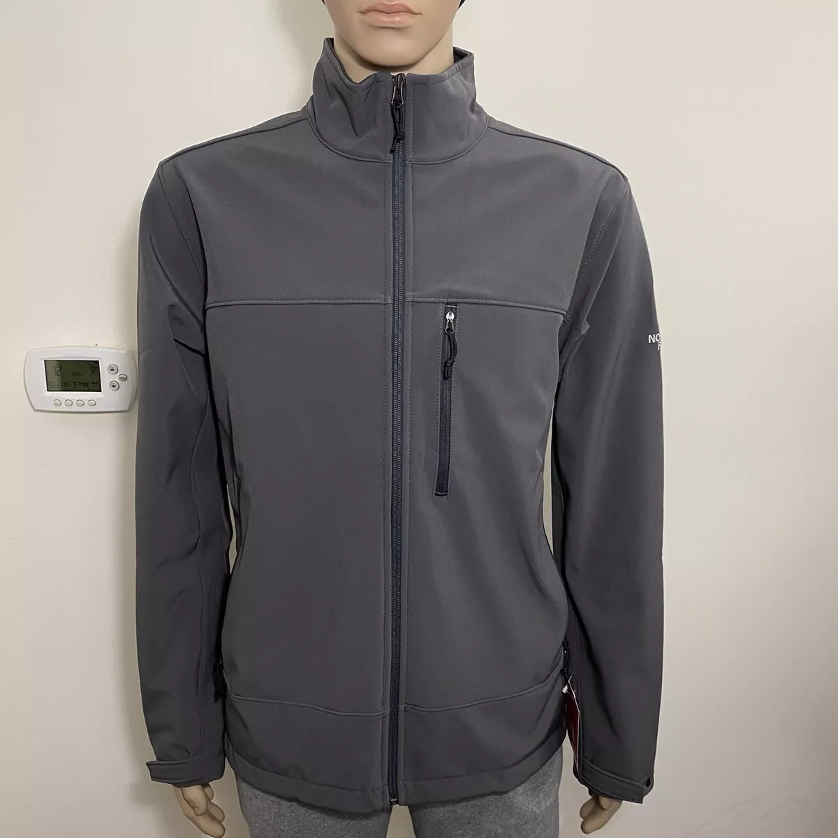 Charcoal grey top north face jacket