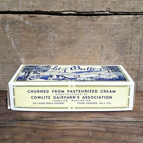 10 WHOLESALE Original 1940s COWLITZ DAIRY FARM BUTTER Dairyman's Box LOT - Image 4 of 4