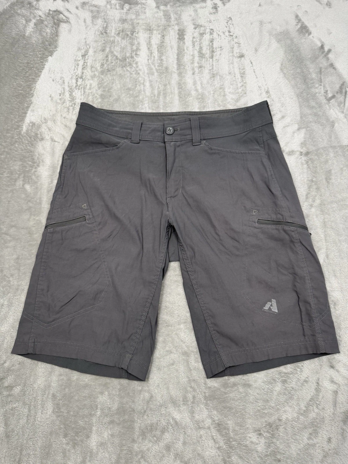 Eddie Bauer First Ascent Shorts Mens 34 Gray Nylon Hiking Trail Utility Gorpcore
