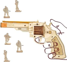 ROKR 3D Wooden Puzzle Pistol Gun Toy DIY Model Xmas Gift for Teens Adults Boys