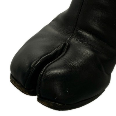 Auth Maison Margiela Tabi Boots S58WU0260 Black Leather