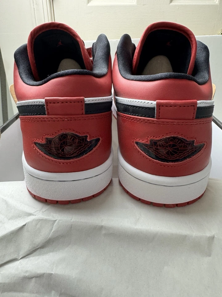 Talla 9 - Air Jordan 1 Low V E L C R O Rojo Universitario RARO Foto 3 de 4