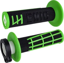 ODI Emig 2.0 Racing V2 Lock-On Grips - Black/Green Motorcycle Street Bike