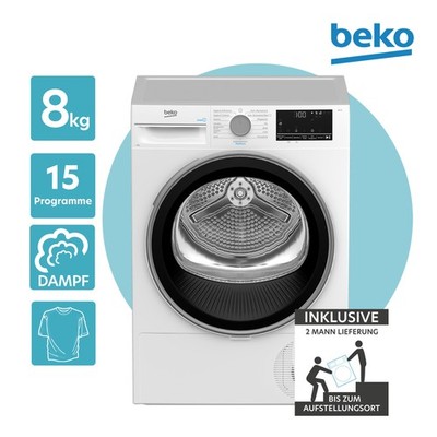 Beko B3T22491 Wärmepumpentrockner Wäschetrockner 8kg Dampffunktion 2ML
