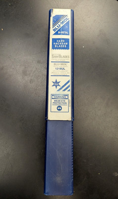 100 BLU-MOL Made in USA- Bi-Metal Hand Hacksaw Blades 12''X1/2X.025X18T-F.Ship