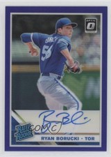 2019 Donruss Optic Rated Rookie Signatures Purple Prizm Ryan Borucki Auto 0en