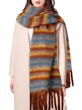 Winter Scarf for Women Large Chunky Plaid Scarves Oversized Thick Soft Blanke...