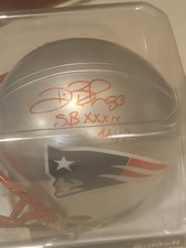 deion branch signed mini helmet autographed patriots super bowl xxxix mvp auto