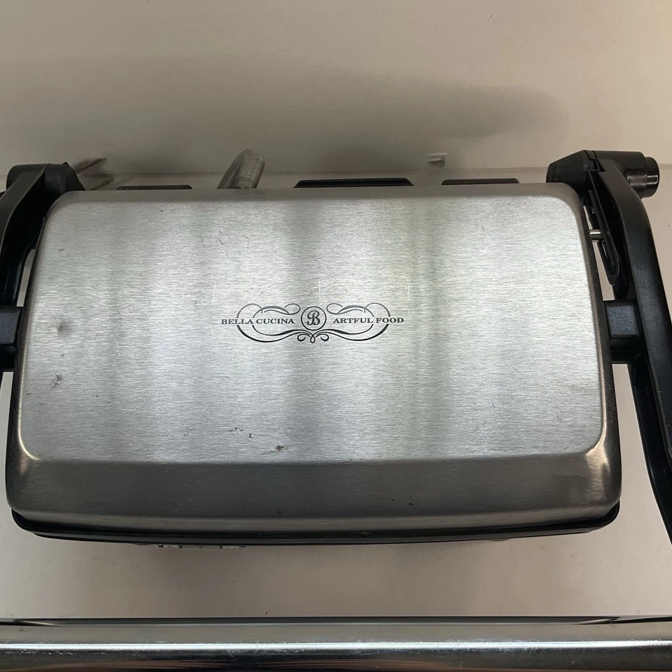 Parrilla y Sandwichera Bella Cucina Artful Food Modelo TSK-2976AG Panini Cromo Foto 3 de 4