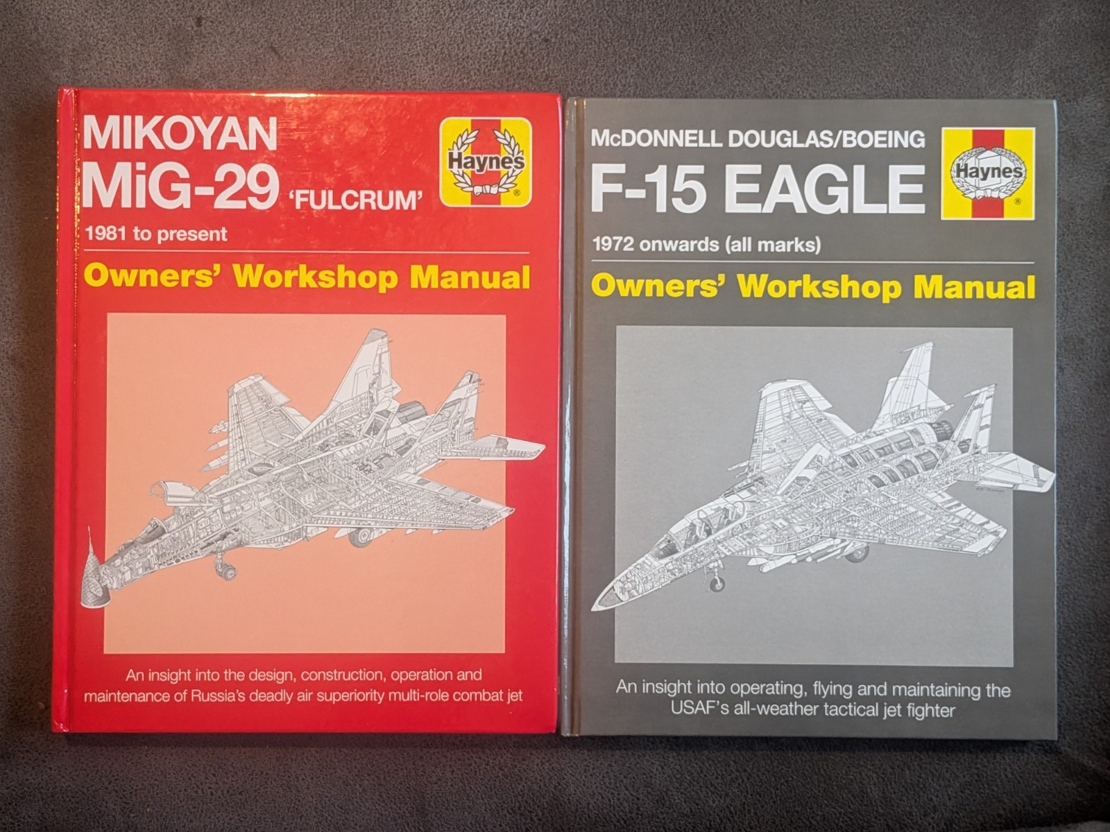 Haynes Mig-29 & McDonnell Douglas F-15 Eagle Owners Workshop Manual Books