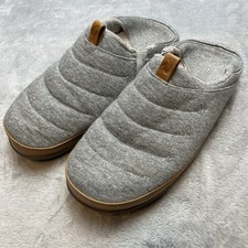 OluKai Mens Mahana Quilted Slippers Size 9 Gray Slip-On Comfort Loafers Shoes