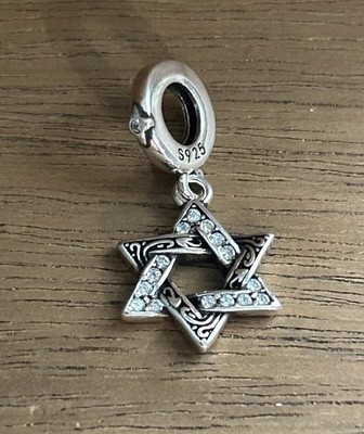 S925 Sterling Silver Star Of David Charm