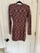 Multicolor knit sweater dress size medium