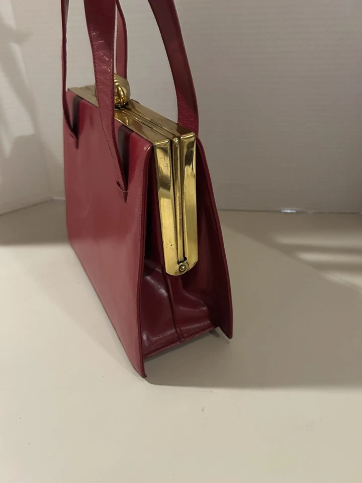 Cartera caja roja Art Deco vintage años 50 Foto 4 de 4