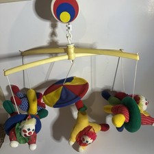 Vintage Pansy Ellen Nursery Crib  Clowns Plush Hanging Toys  1989