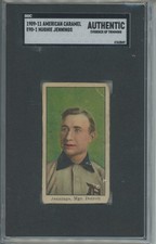 1909-11 American Caramel E90-1 Baseball HUGHIE JENNINGS SGC Authentic HOF