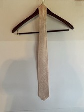 Mens Orange stripe seer sucker Necktie Tie - ...