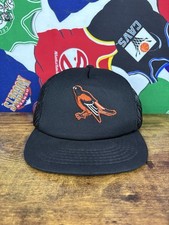 Vintage 80s 90s Baltimore Orioles Trucker Snapback Hat MLB Mesh Cap Yupoong Tag