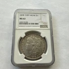 1878 7/8TF Weak Morgan Silver Dollar NGC MS62 $1