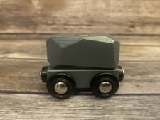 Brio Wooden Rock Cargo Freight Train Small Gray