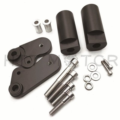 HTTMT MT219-055- No Cut Frame Slider Protector Compatible 2009-2015 R1, Black 