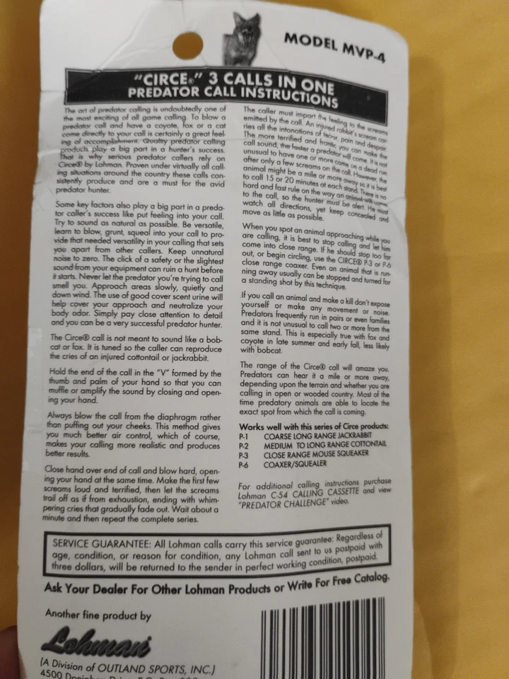 Flambeau Outdoors, P-1, Coarse Long Range Rabbit Call, Green(X) - Image 3 of 4