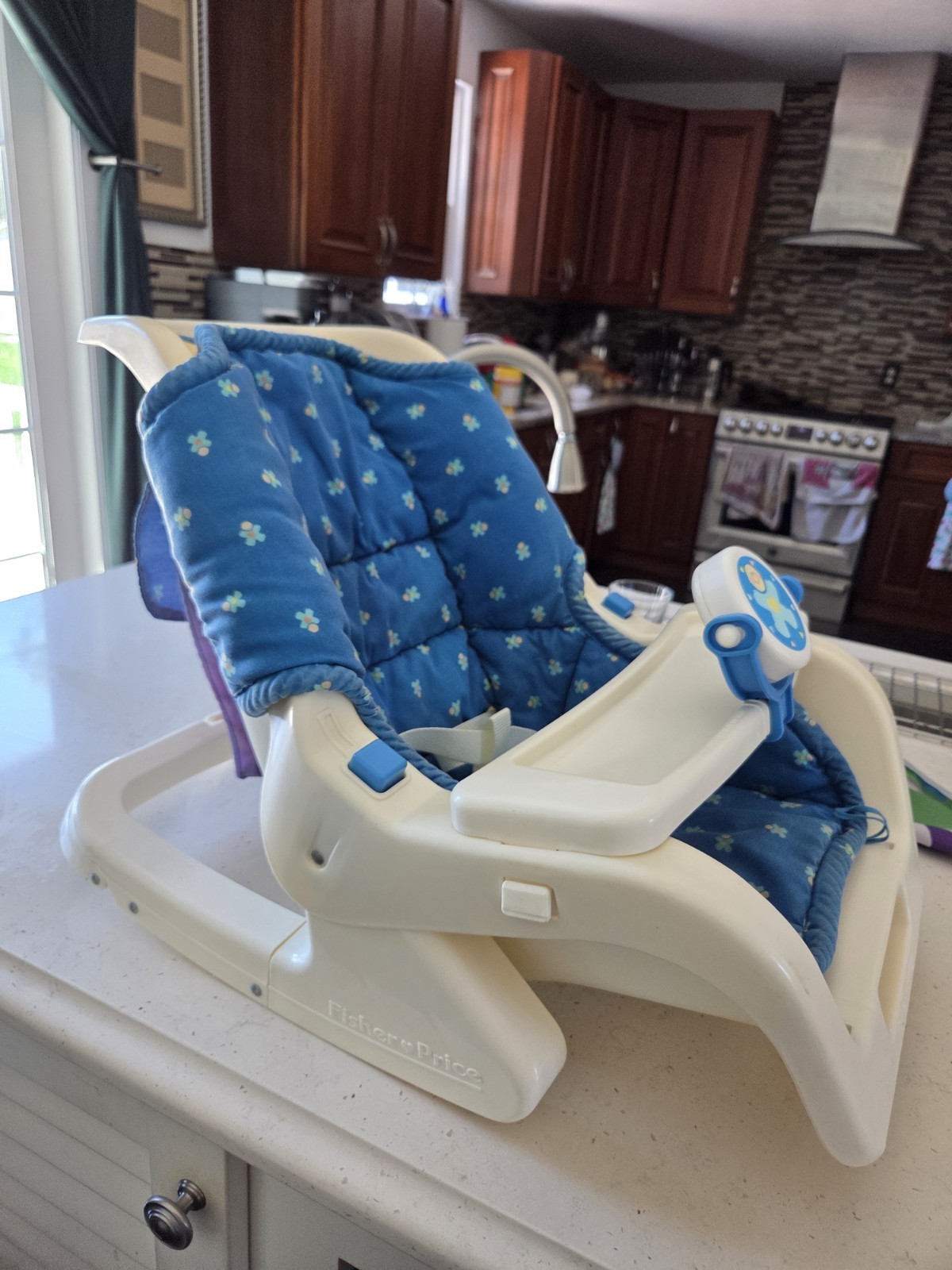 Vintage Infant Rocker Seat w BOX Fisher Price Reborn Baby Doll Collectible RARE 