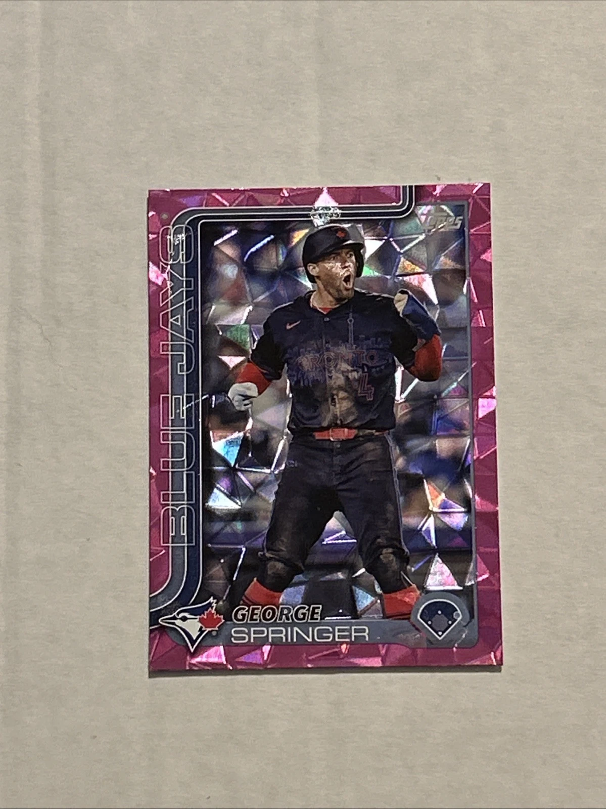 2025 Topps Series 1 - George Springer #82 Pink Diamante Foil