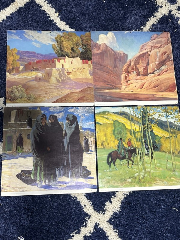 35. Original Atchinson, Topeka And Santa Fe Railroad Company Calendar Covers.
